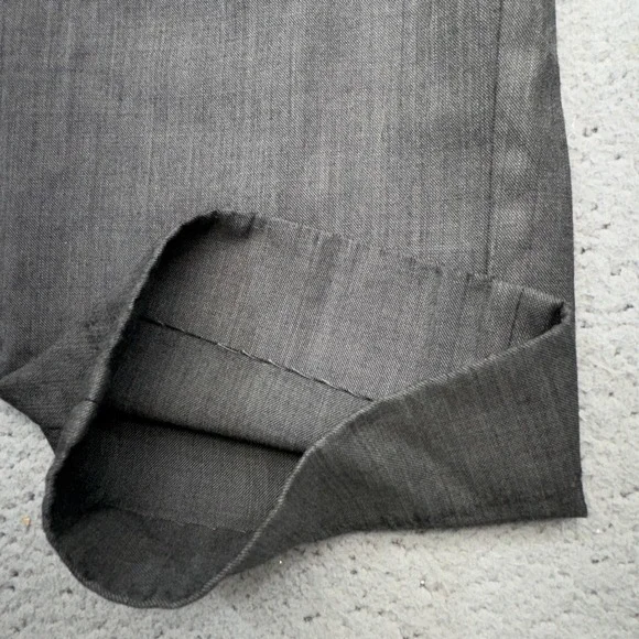 Balmain Pants Mens 38x29 Gray Dress Wool Trousers Super 120s Slim Fit Flat Front